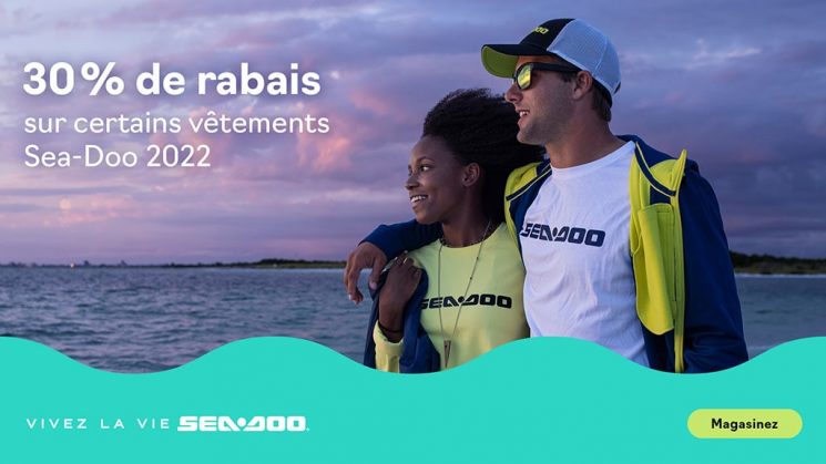 Obtenez un rabais de 30 % sur l’achat de certains vêtements Sea-Doo 2022
